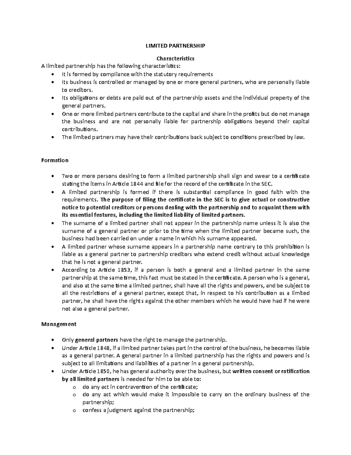 limited-partnership-limited-partnership-characteristics-a-limited