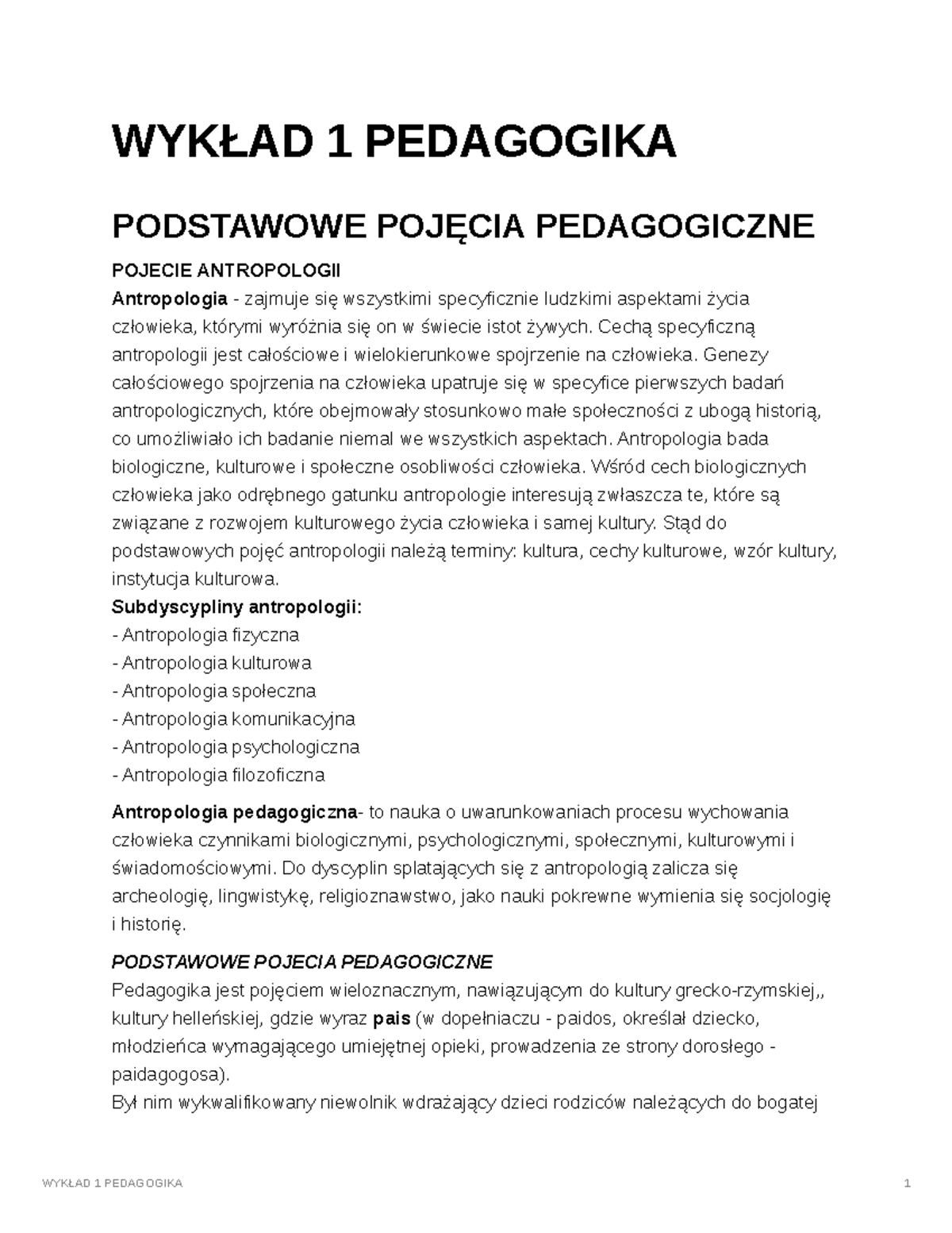 08b393ab-2ca2-44d2-8209-3ea1ac53da73 Wykad 1 Pedagogika - WYKŁAD 1 ...