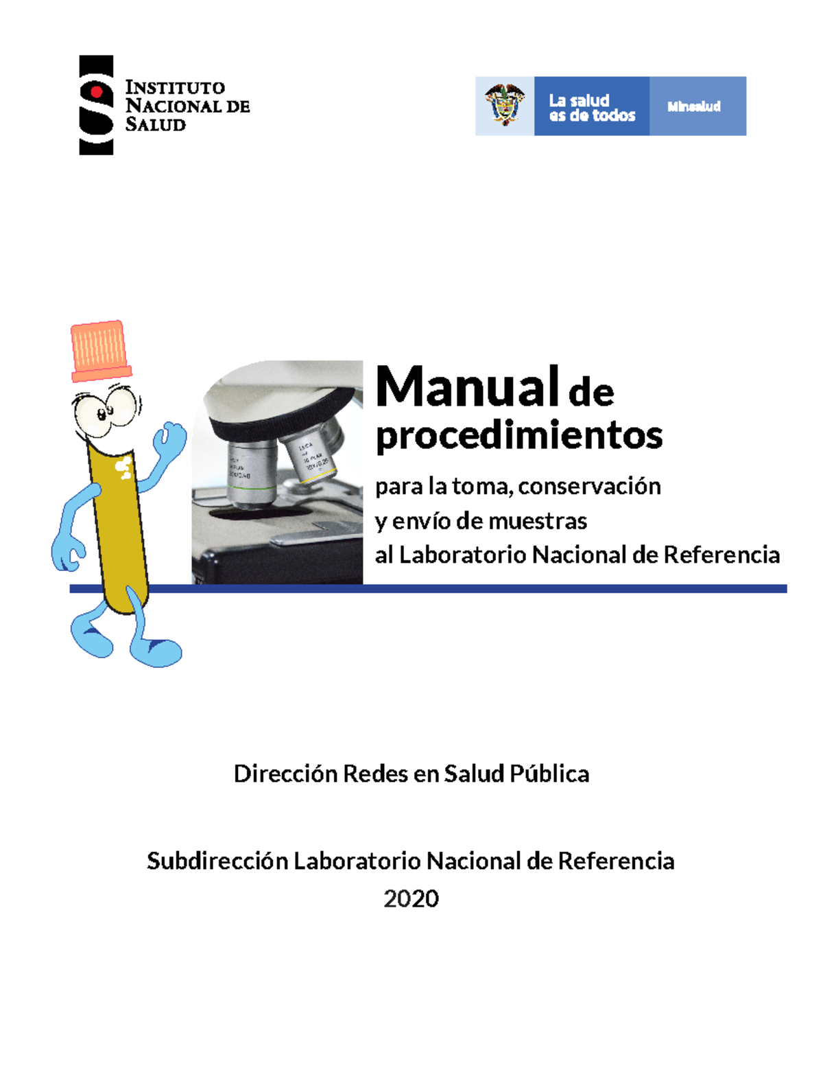 Manual Toma Envio Muestras Ins - Dirección Redes En Salud Pública ...