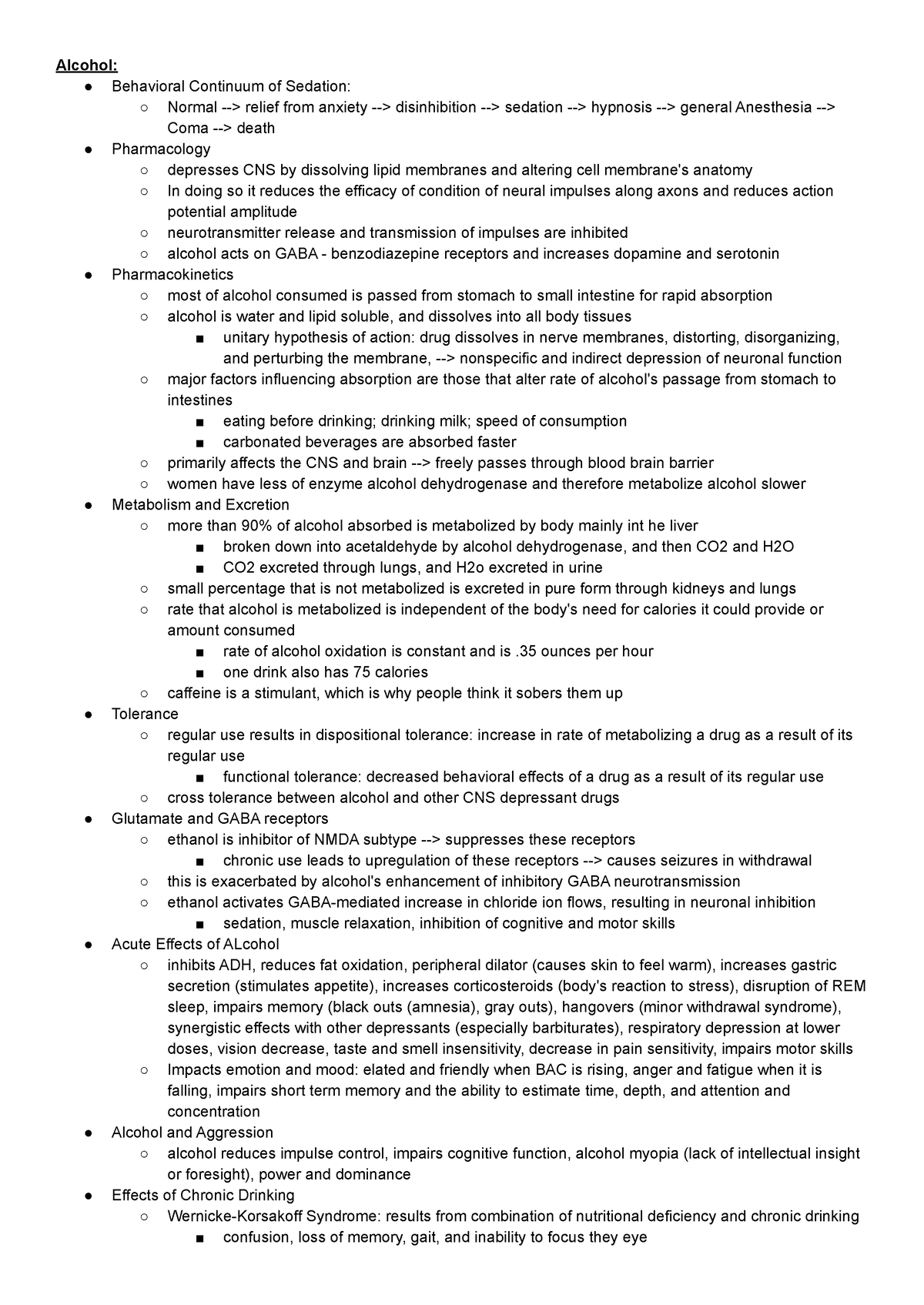 Psychology of Drug Use and Abuse - Alcohol: Behavioral Continuum of ...