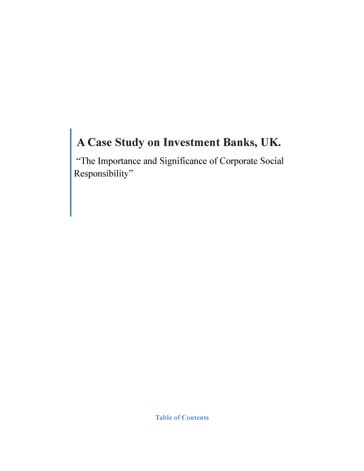 literature review on investment banking