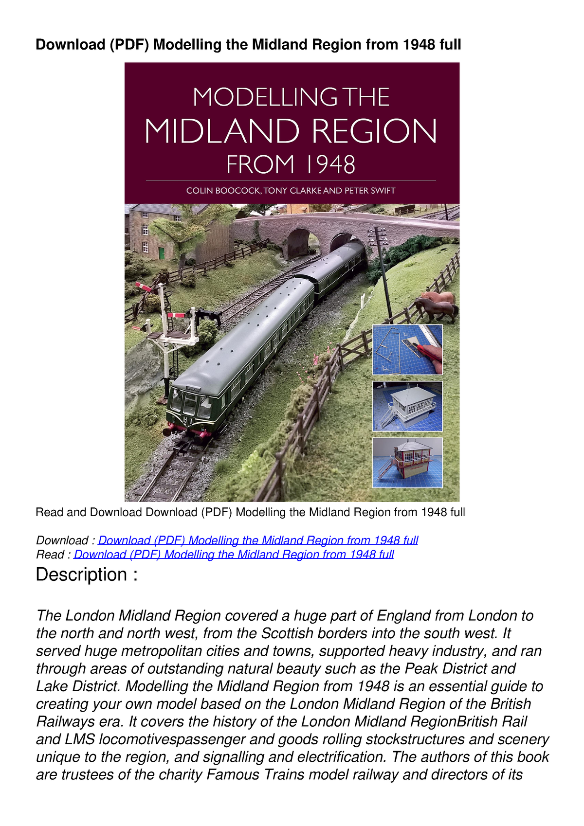 Download PDF Modelling The Midland Region From 1948 Full - It Served ...