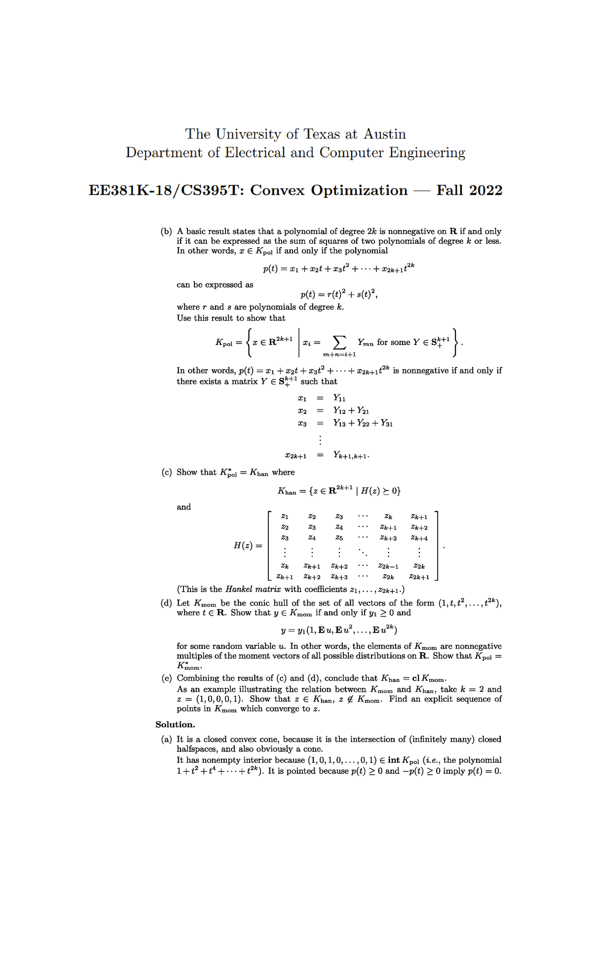 Convex practice 23 - ECE 381k - University of Texas - Studocu