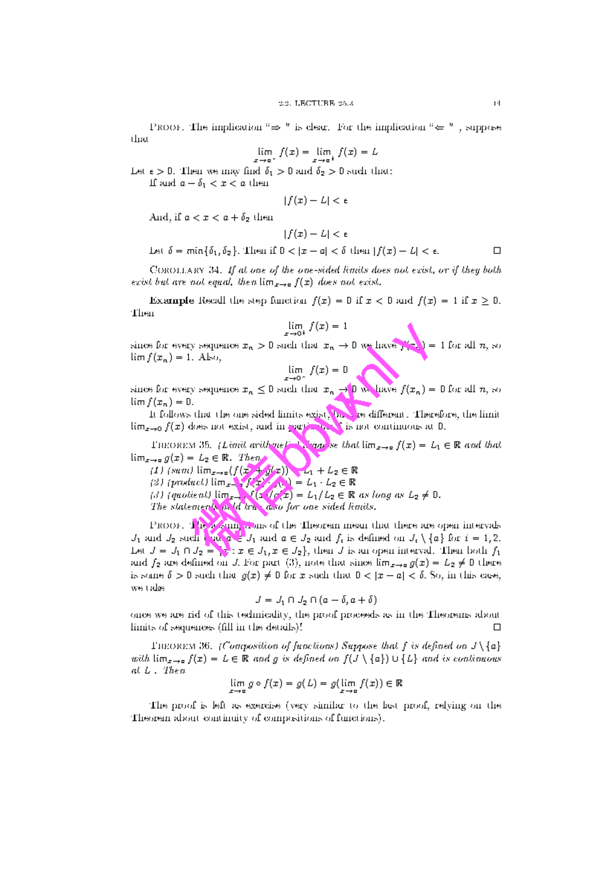 Math 312 Lecture notes 11 - LECTURE 25 14 Proof. The implication ⇒ ” is ...
