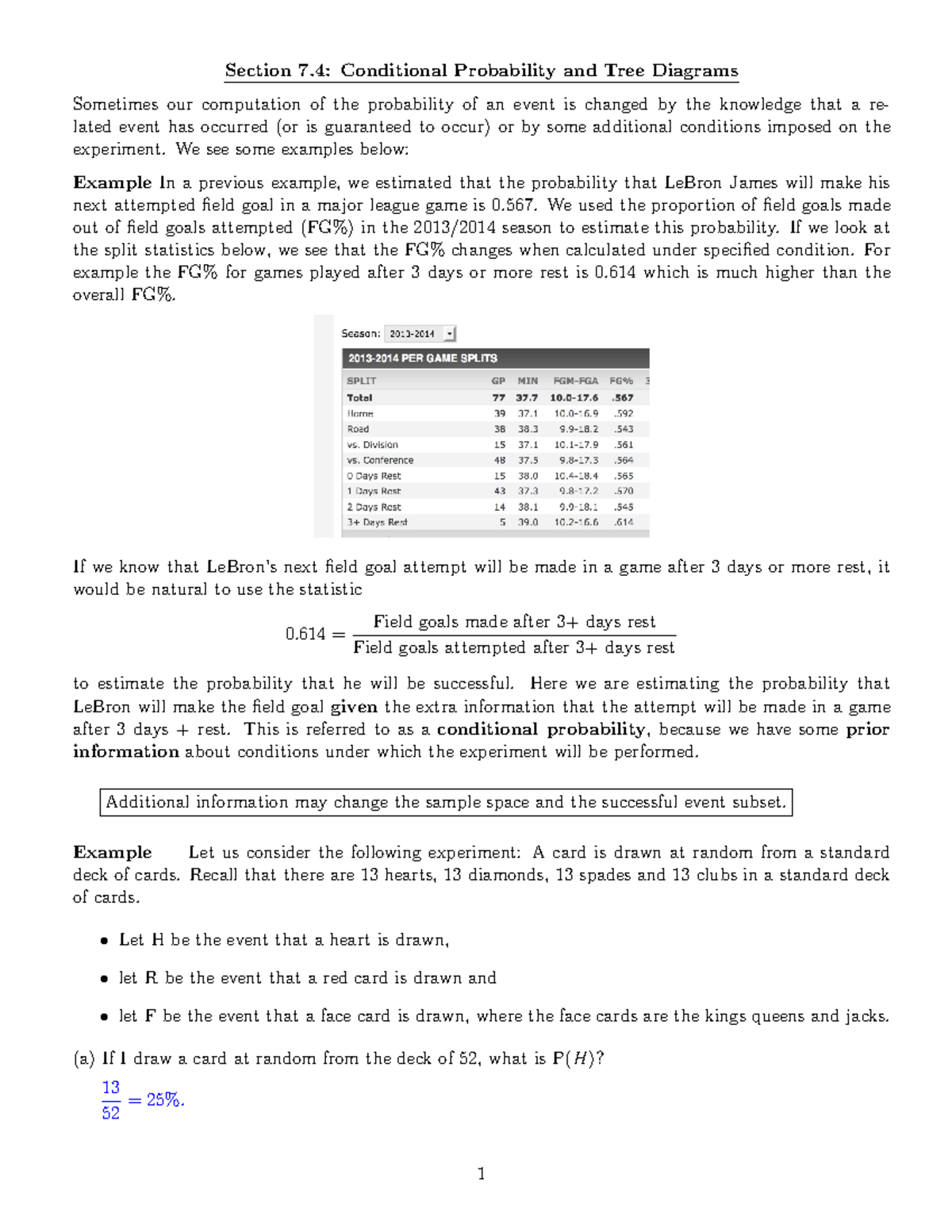 Lecture Notes 11 Solutions - Conditional Probability - Section 7 ...