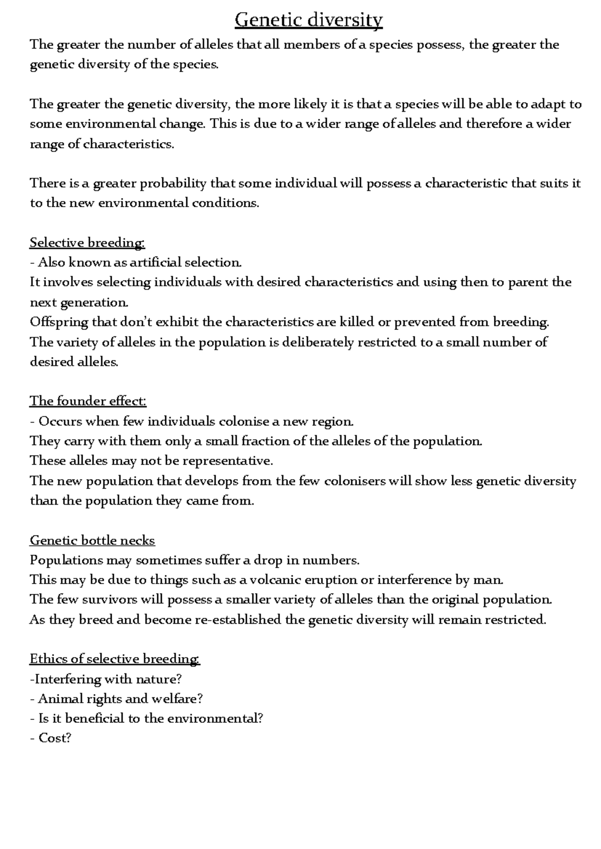 2 3 genetic diversity it is very good genetic diversity the greater