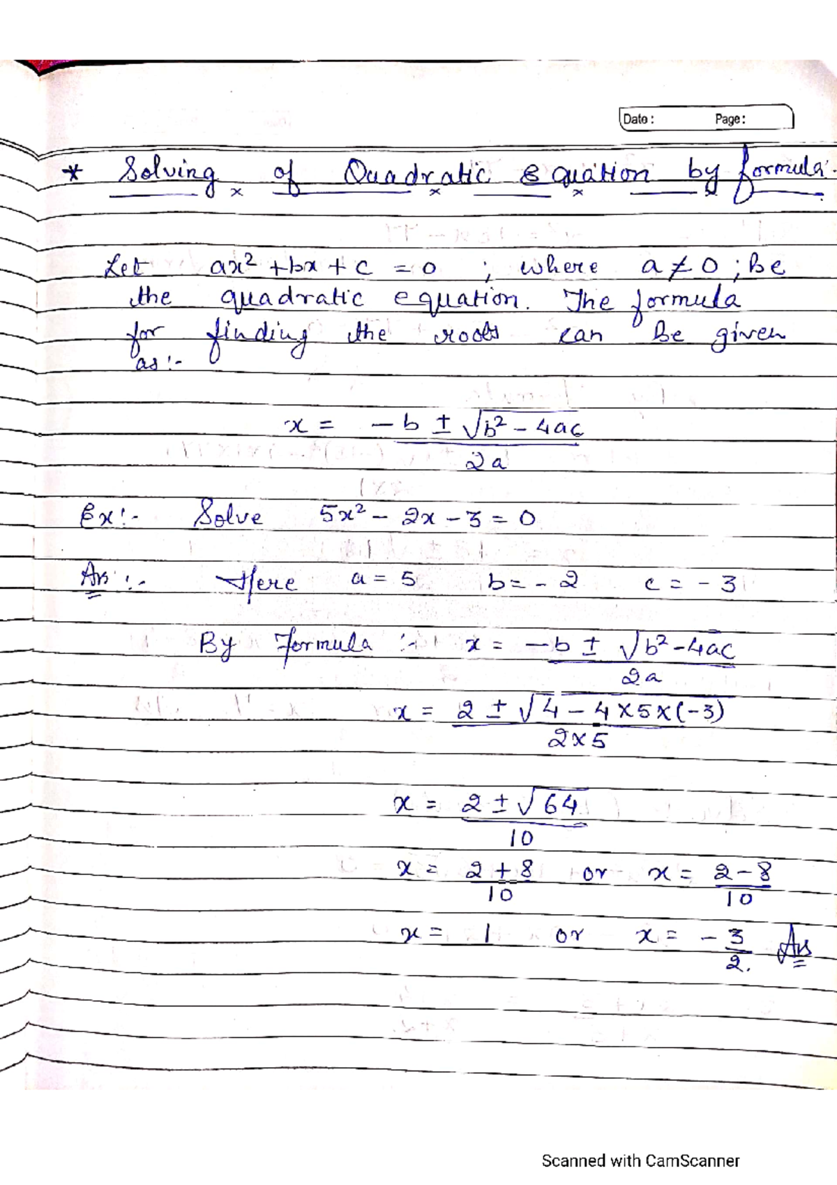 Quadratic-2 Notes - maths -operation research - Studocu
