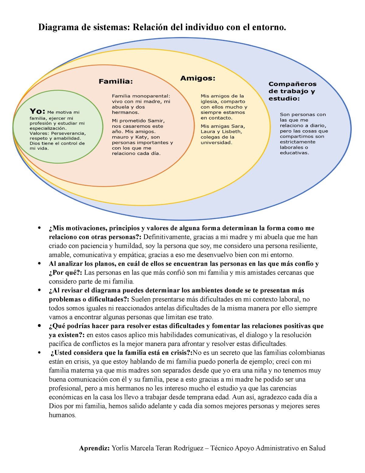 Diagrama de sistemas de la relación del individuo con el entorno yt Mis motivaciones Studocu