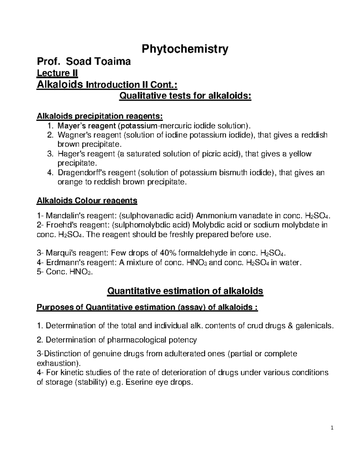 lecture-2-alkaloids-phytochemistry-prof-soad-toaima-lecture-ii