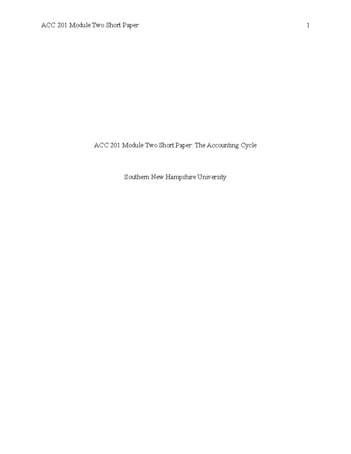 Module 2 Short Paper Acc201 Snhu Studocu Module 2 Short Paper Acc201 Snhu Studocu
