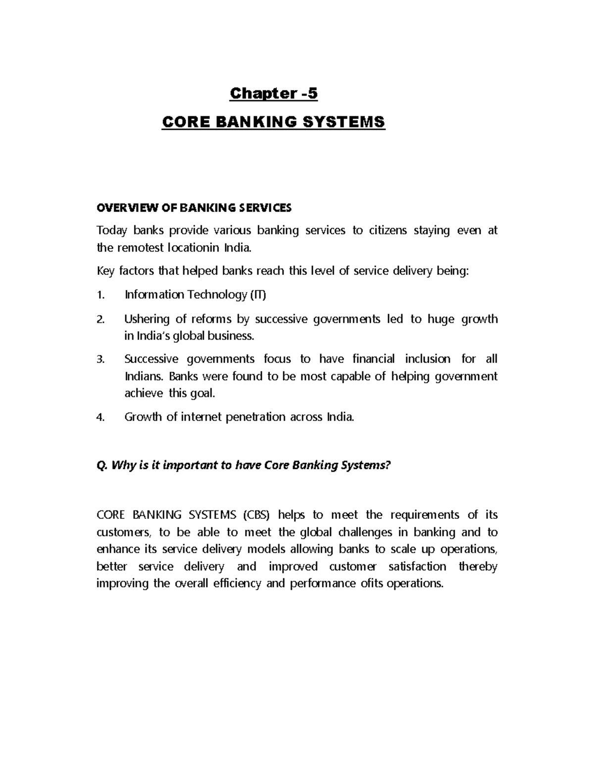 Core Banking Systems Chapter Core Banking Systems Overview Of Banking Services Today Banks