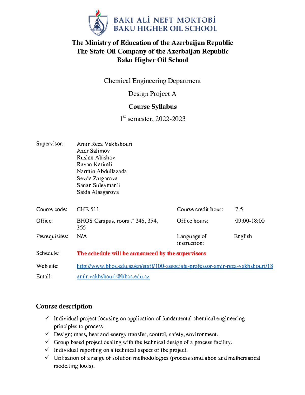 Syllabus Design Project A 2022-2023 - The Ministry of Education of the ...