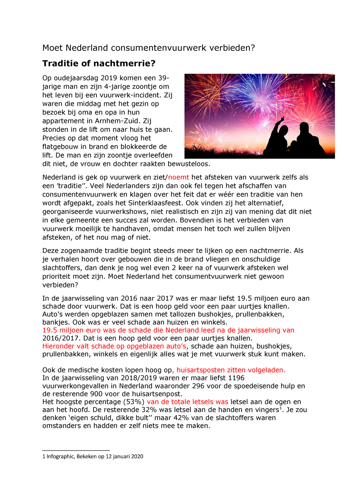 Voorbeeld Betoog Nederlands Moet Nederland Consumentenvuurwerk Verbieden Traditie Of Nachtmerrie Studeersnel