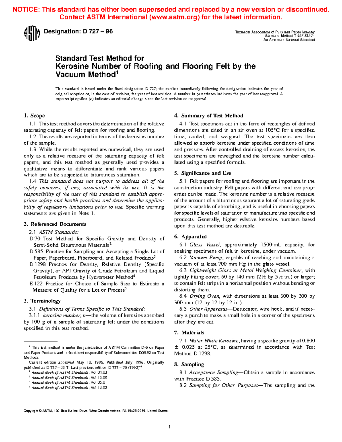 ASTM D727-96 - standards - Designation: D 727 – 96 Technical ...