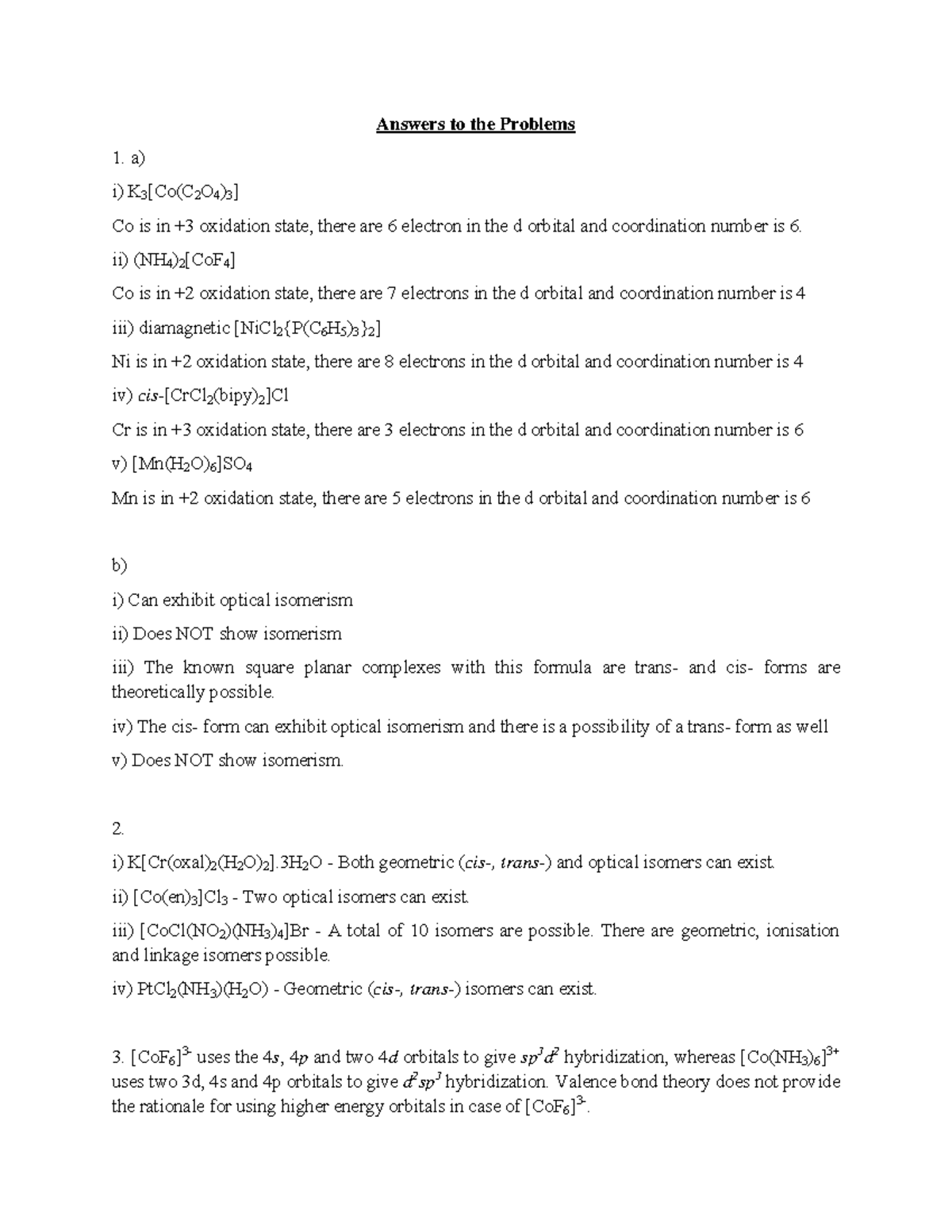 Soln Tut 2B - Practice tutorial shared by professor - Answers to the ...