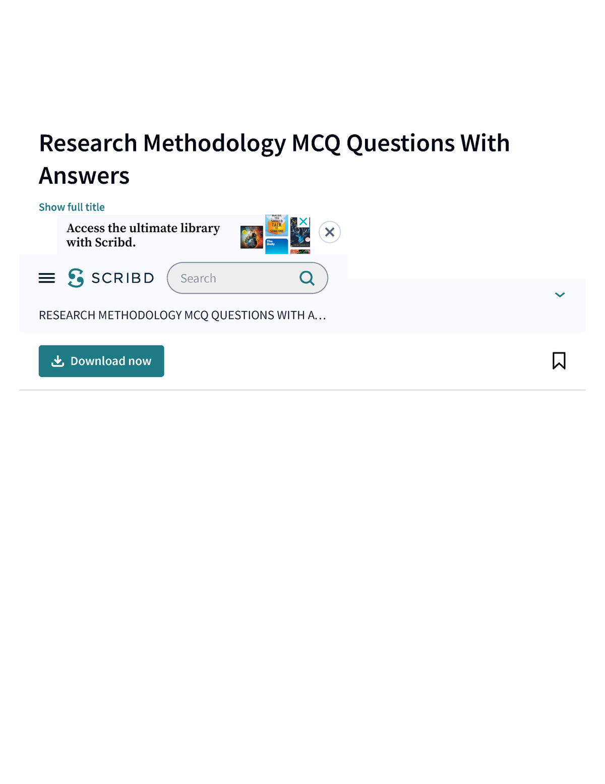 research methodology questions with answers