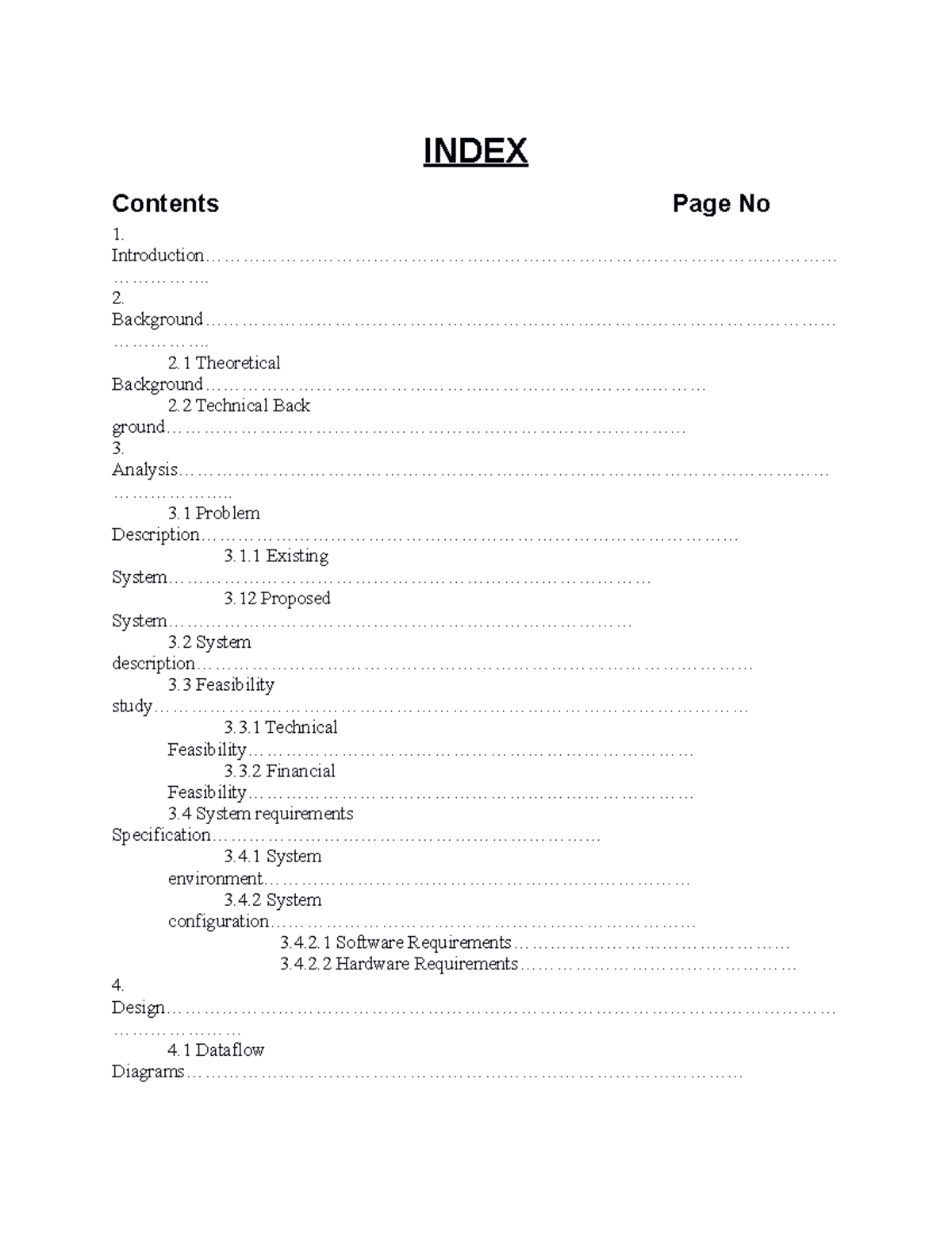 Document - this is final year project - INDEX Contents Page No ...