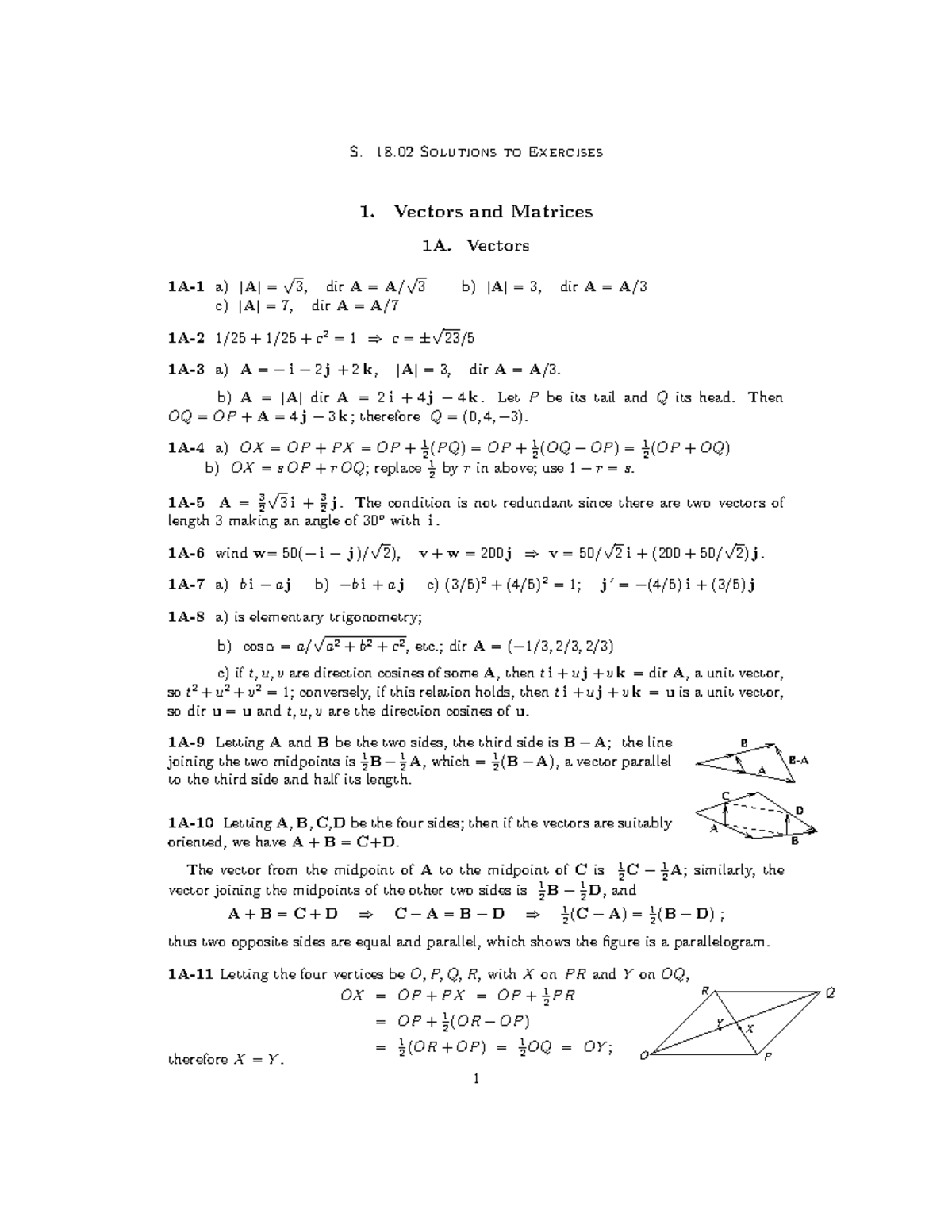 Supplementary questions, mostly focused on calculus - S. 18 Solutions ...