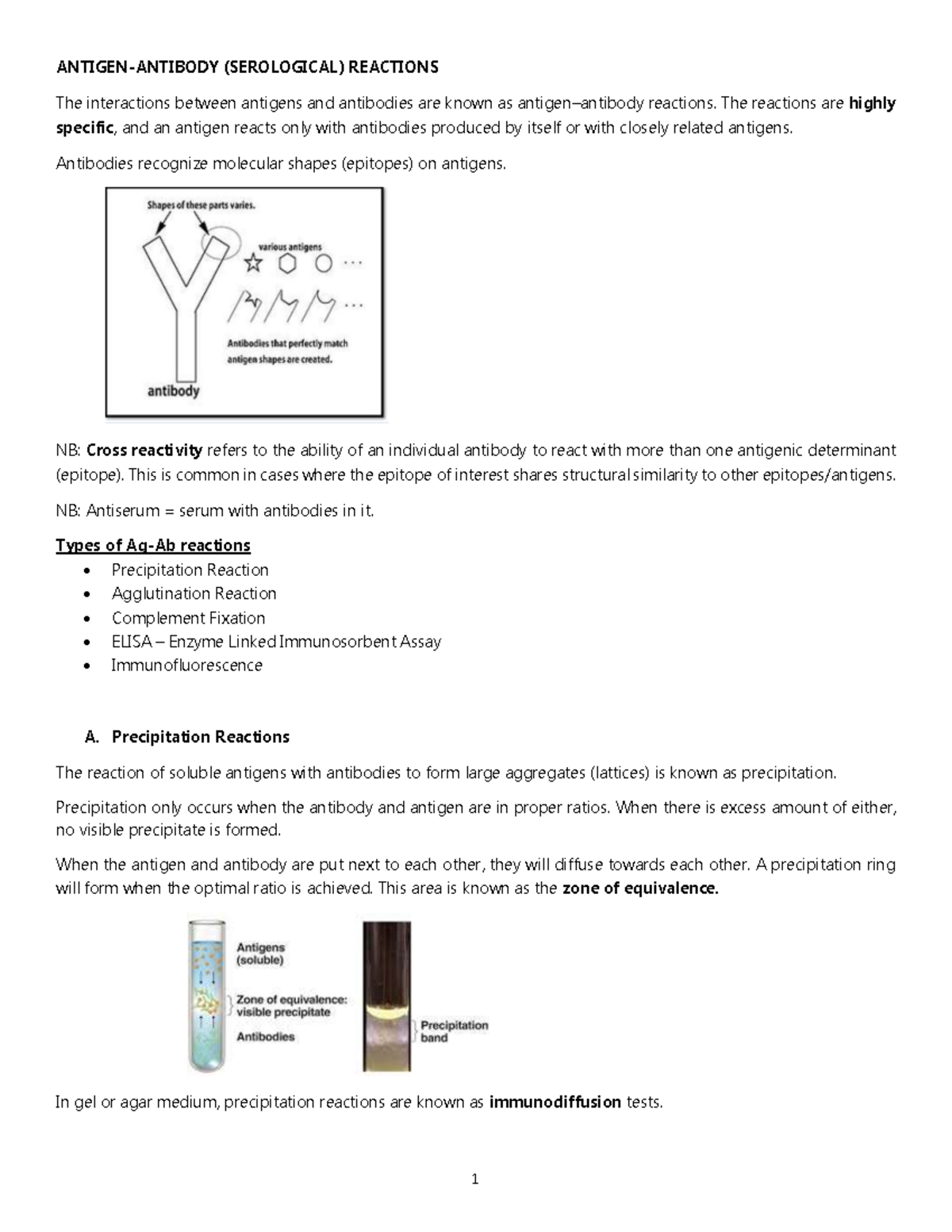 VOL 3 PHA 2219 Antigen Antibody Reactions ANTIGENANTIBODY