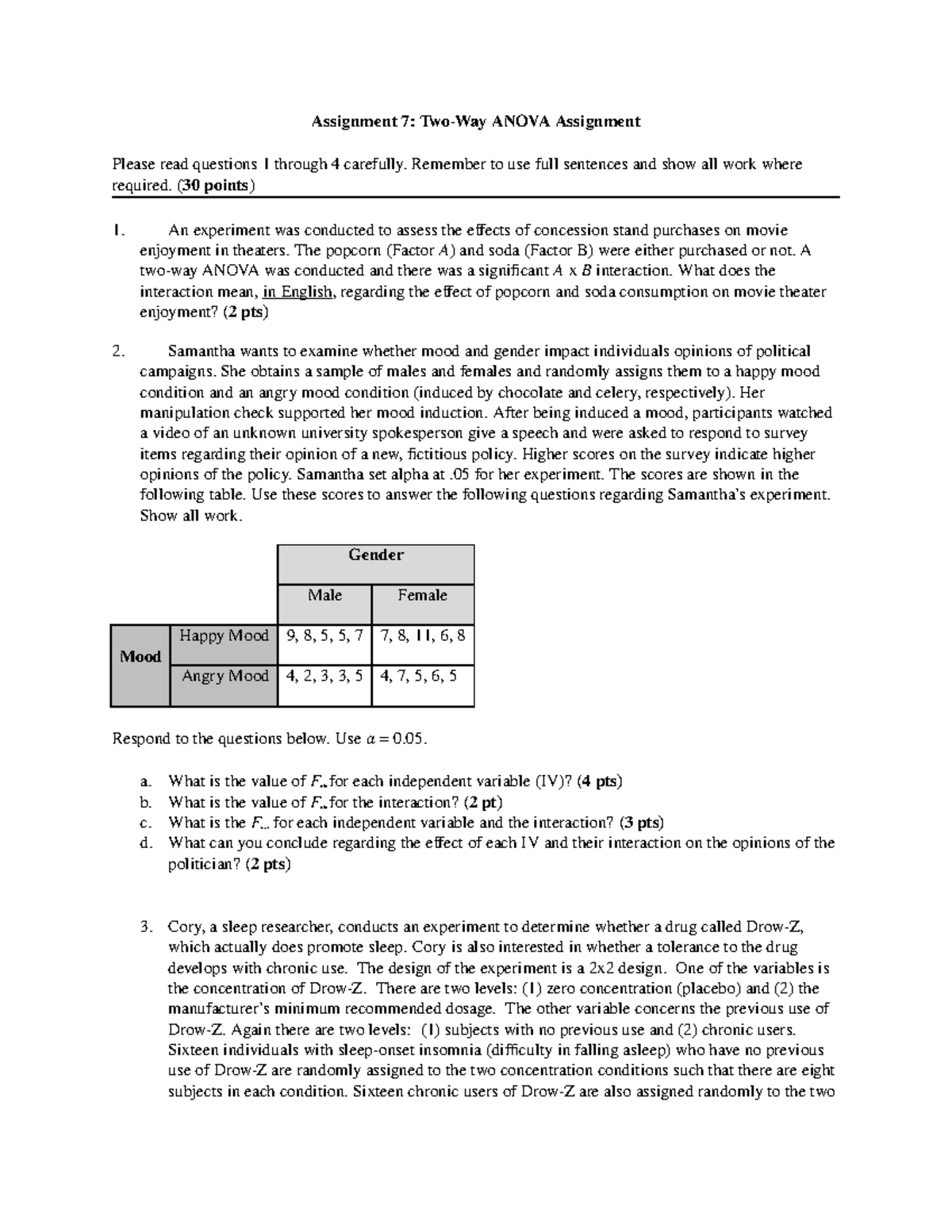 Studocu Assignment 7 Two Way Anova Assignment - Assignment 7: Two-Way ...