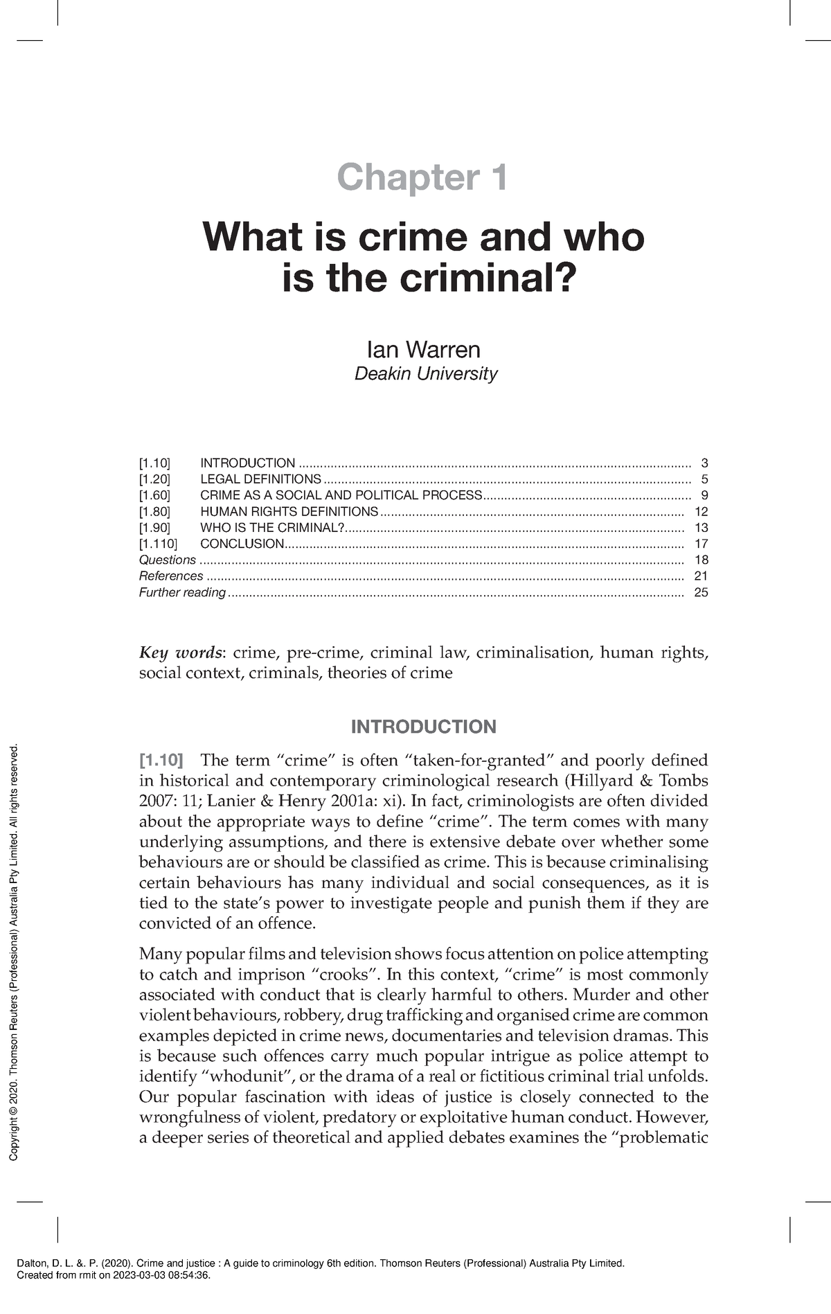 Crime And Justice A Guide To Criminology 6th Editi... - (Chapter 1 What ...