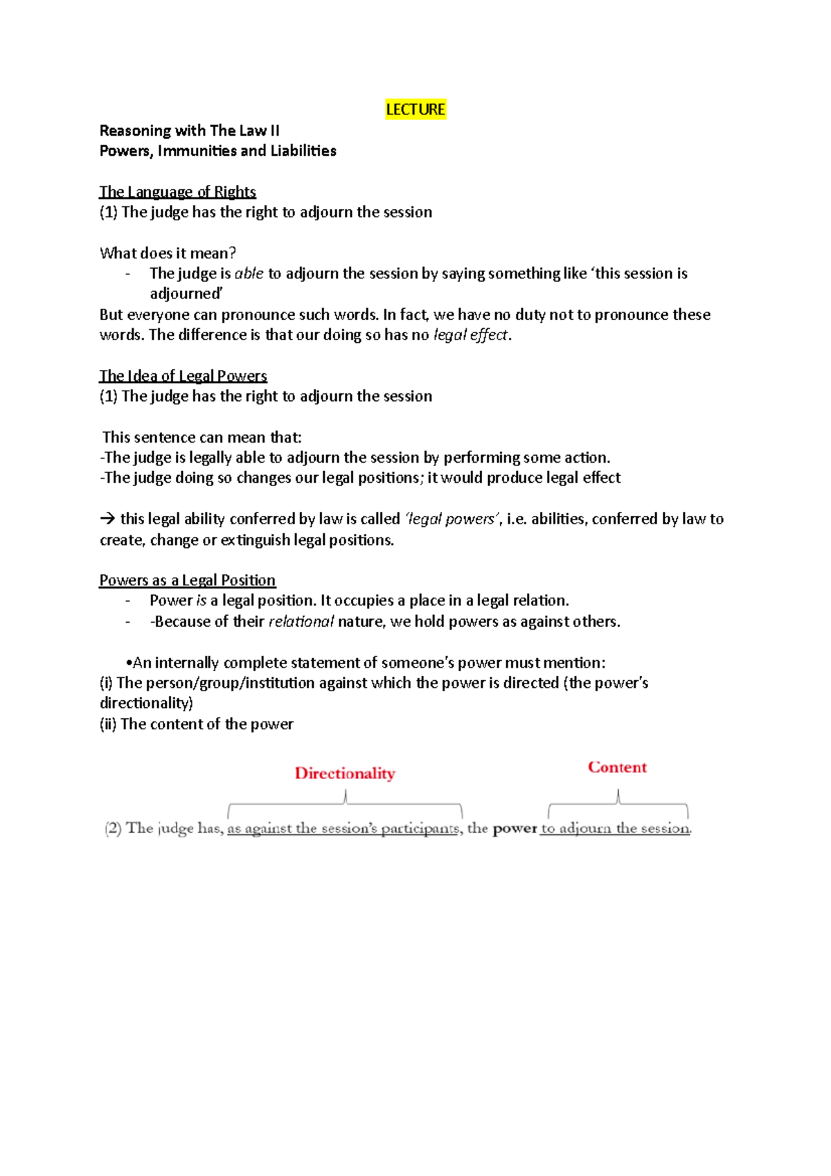 Powers, Immunities and Liabilities In fact, we have no duty not to