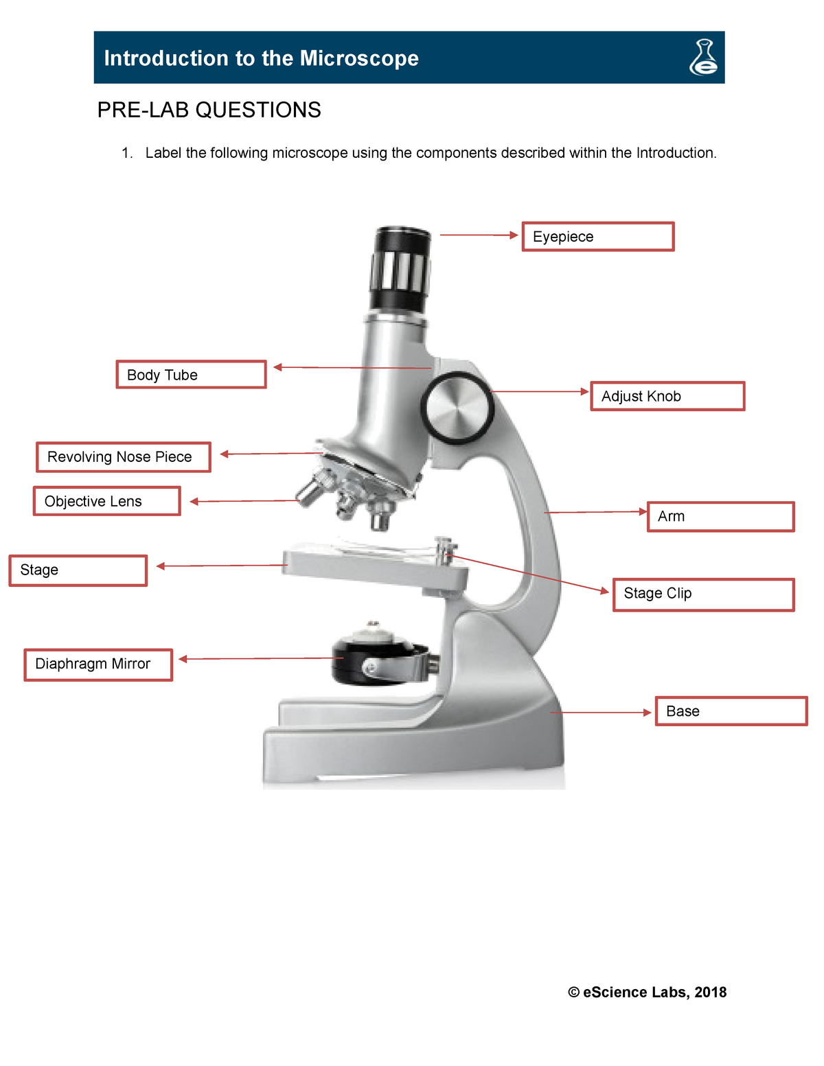e-science-microscope-lab-pre-lab-questions-label-the-following-microscope-using-the