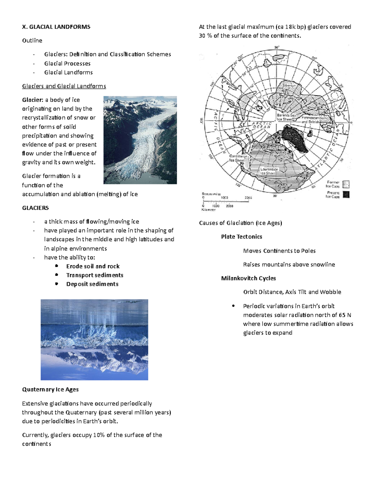 X. Glacial Landforms - Reviewer For Geomorphology - X. GLACIAL ...