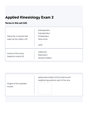 Applied Kinesiology Flashcards Quizlet - Applied Kinesiology Terms In ...