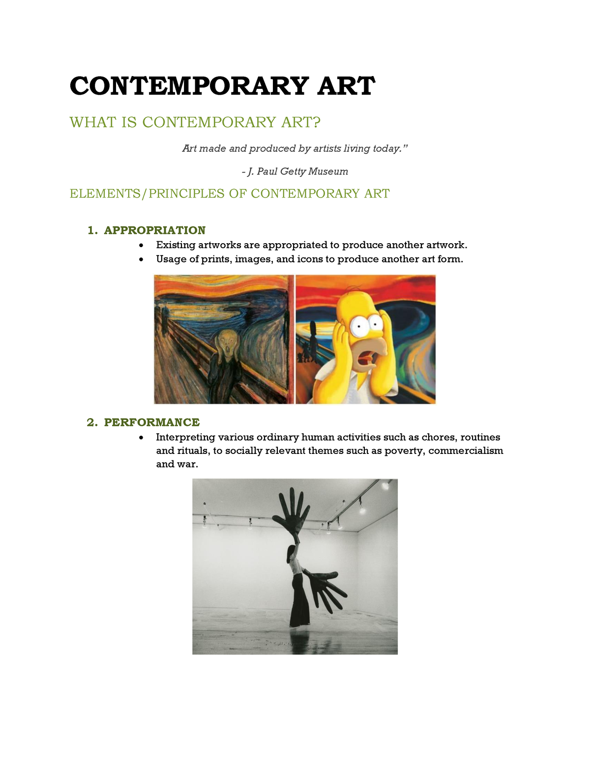 essay of contemporary art