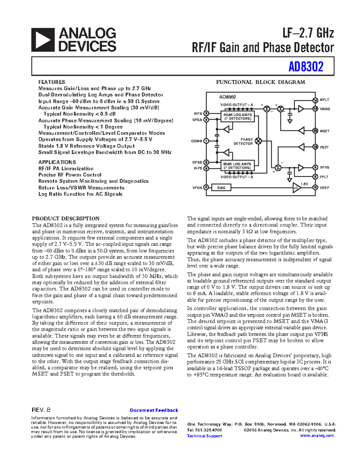 Ad8302-1502152 - test - Information furnished by Analog Devices is ...