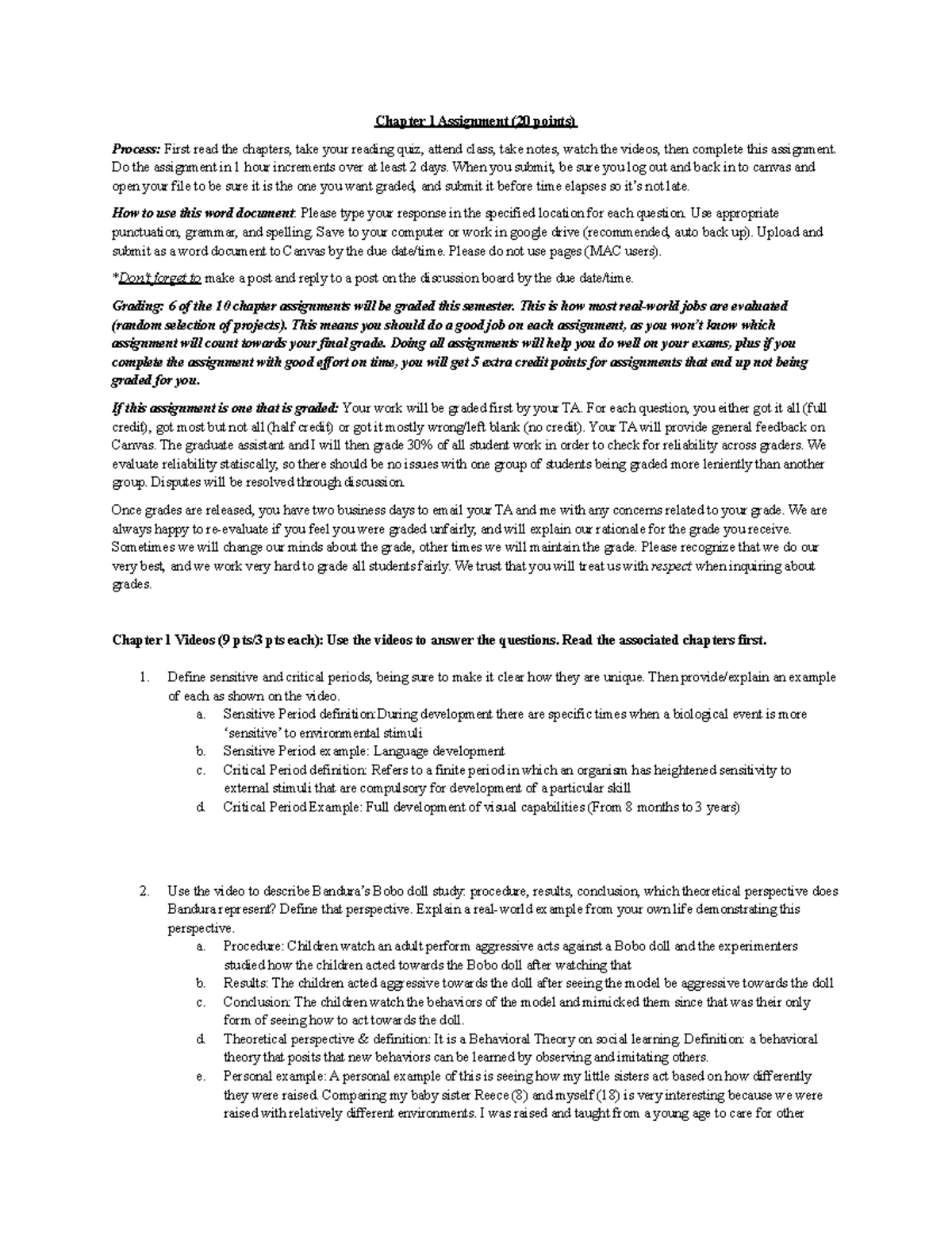 Chapter 1 Assignment - Robyn Kondrad - Chapter 1 Assignment (20 points ...