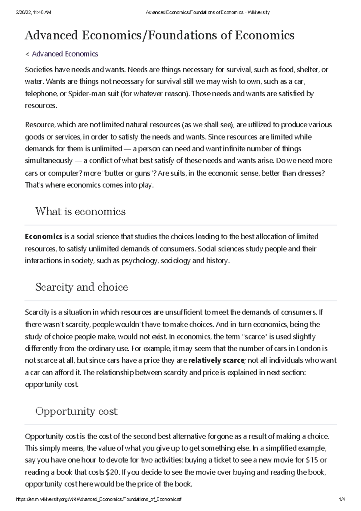 Advanced Economics Foundations of Economics - Wikiversity - Advanced ...