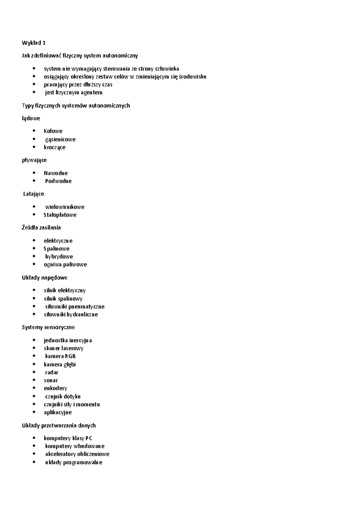 Systemy - wprowadzenie do systemów utonomicznych - Wykład 1 Jak ...