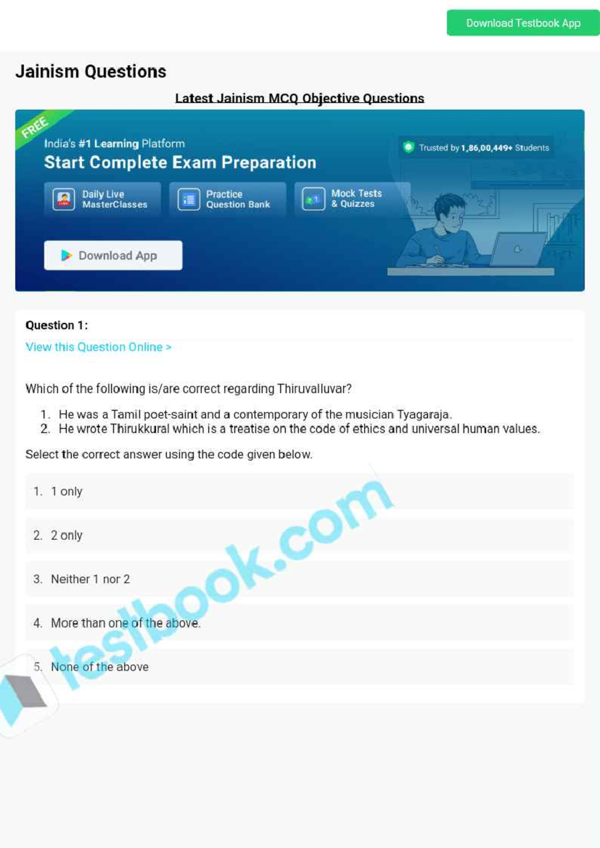 Mcq on jainism 5eea6a1239140 f30f369ec7e Sensors & Transducers Studocu