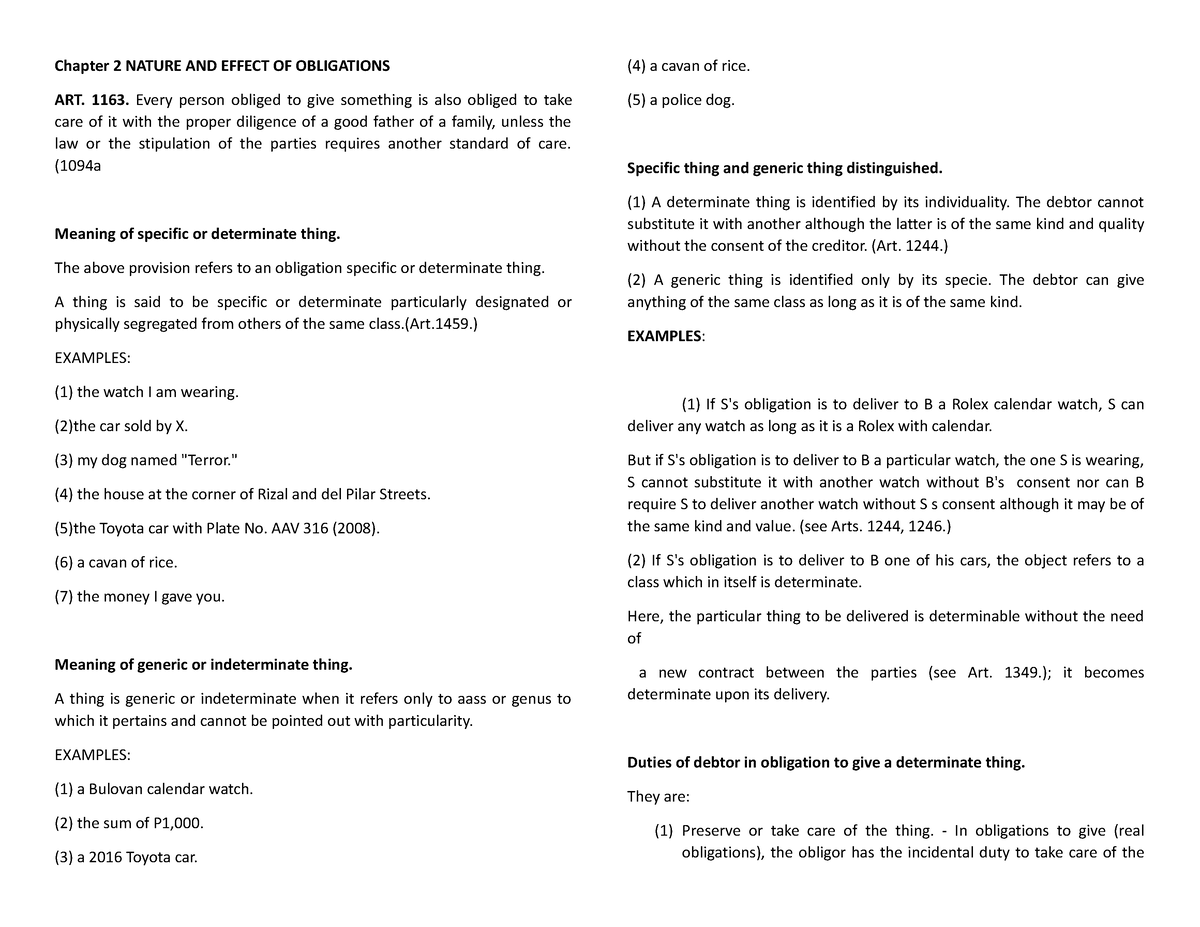 22 Chapter 2 Nature AND Effect OF Obligations - Chapter 2 NATURE AND ...