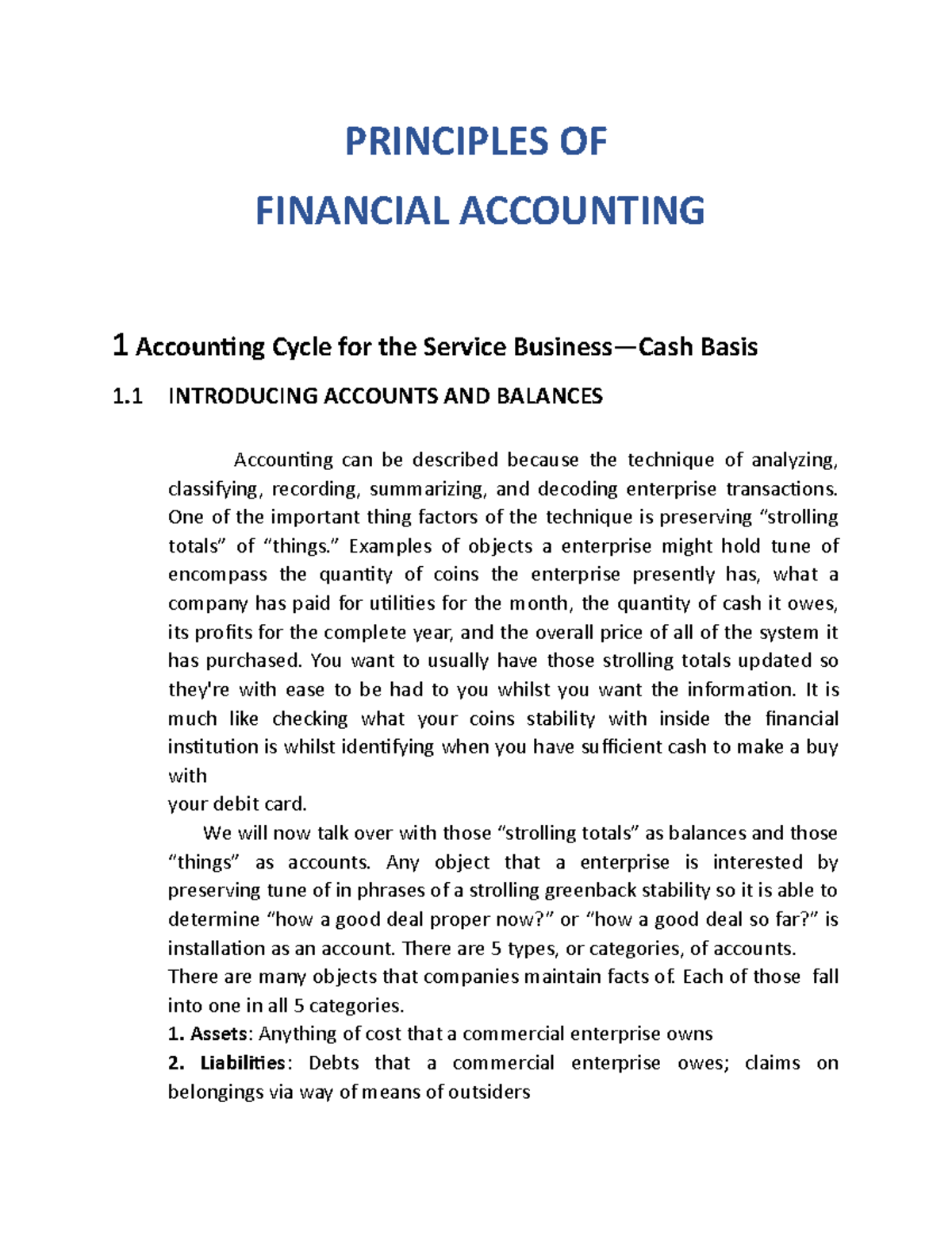 Principles of Financial Accounting - PRINCIPLES OF FINANCIAL ACCOUNTING ...