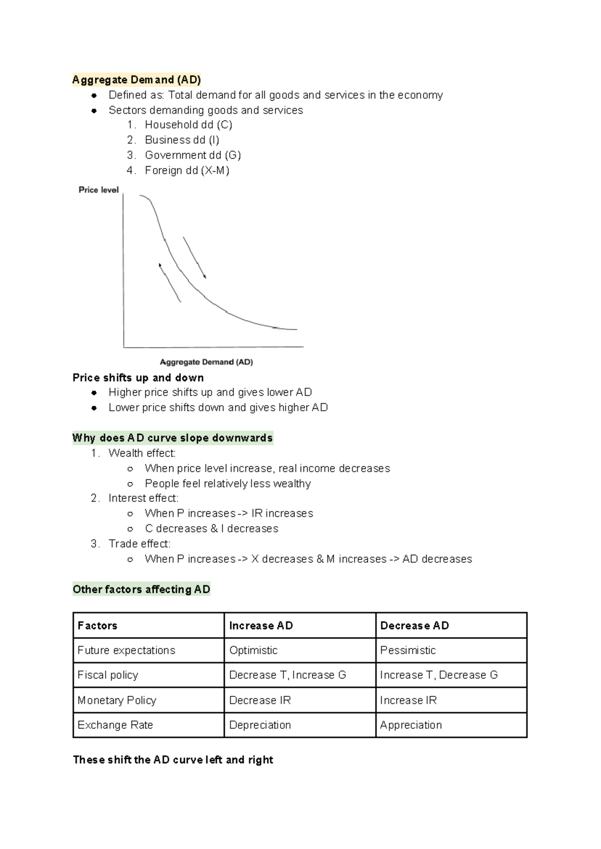 Ch Aggregate Demand Aggregate Supply Aggregate Demand Ad Defined As Total Demand For