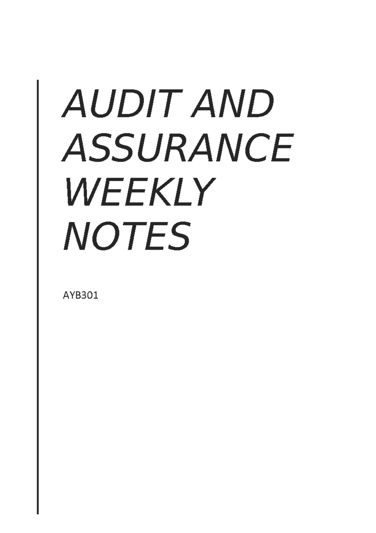 audit-assurance-note-audit-and-assurance-weekly-notes-ayb-table-of