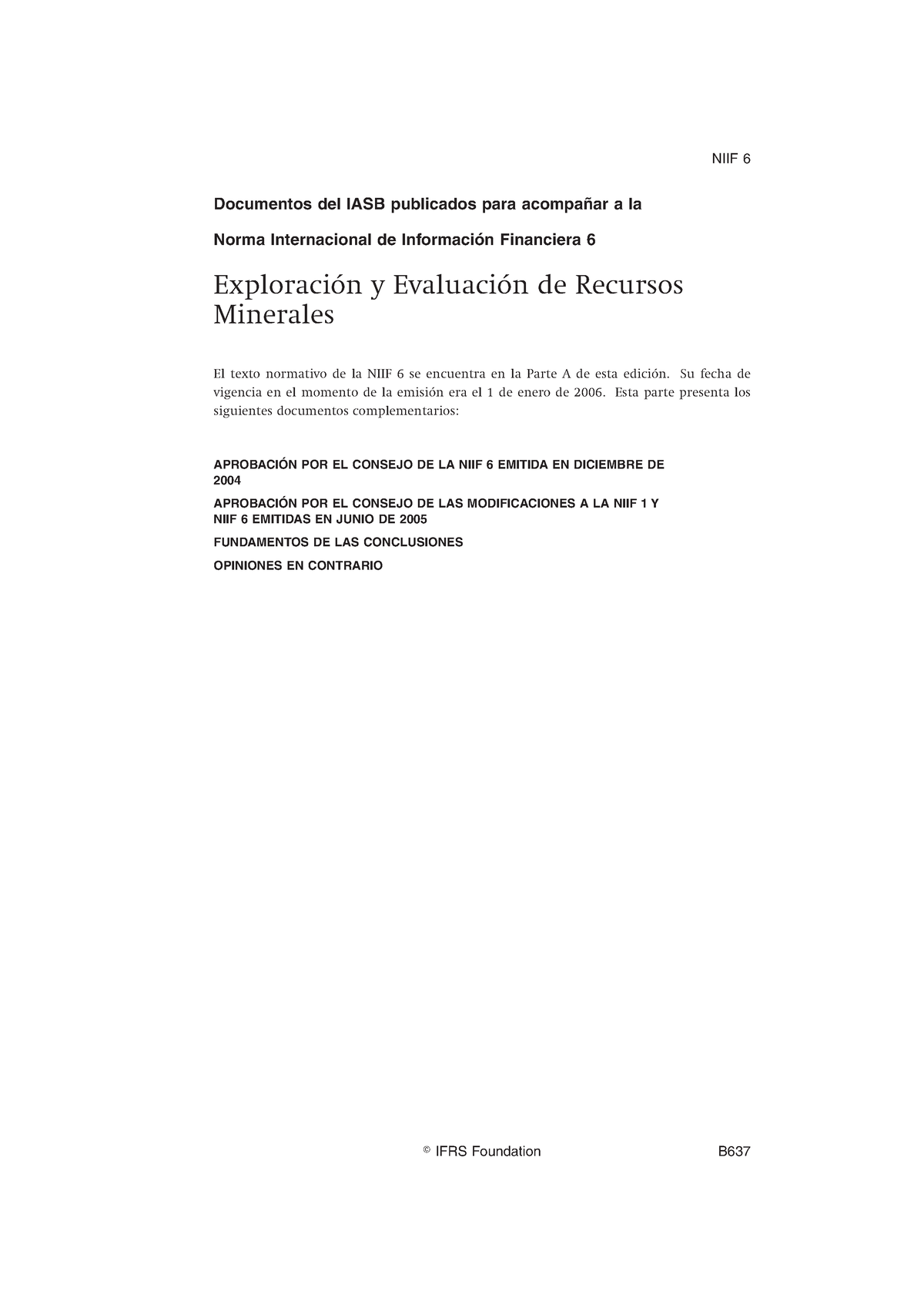 NIIF Parte B NIIF Documentos Del IASB Publicados Para