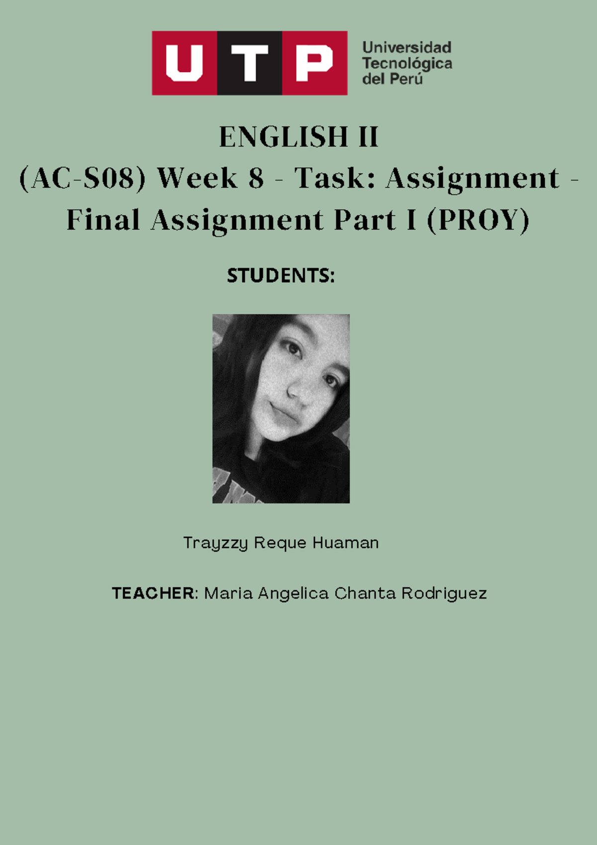 Ac S08 Week 8 Task Assignment Final Assignment Part I Proy Ingles English Ii Ac S08 