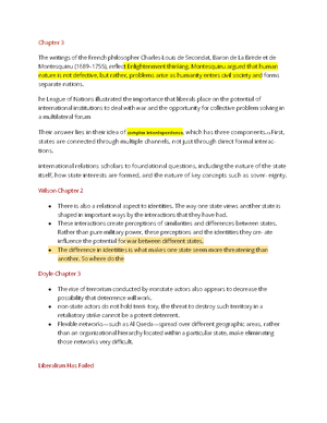 POSC107 - Introduction to International Relations Notes - Introduction ...