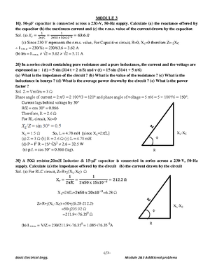 Notes-ee - Electrical installation - Course Materials OF BASIC ...