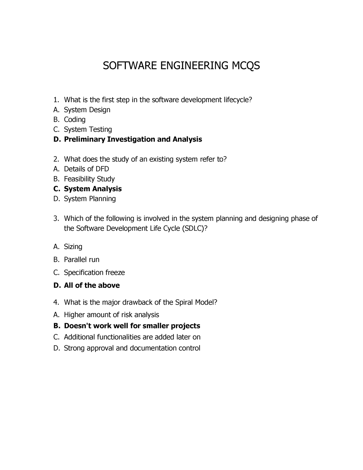 302-Software Engineering MCQ Question Bank - SOFTWARE ENGINEERING MCQS ...