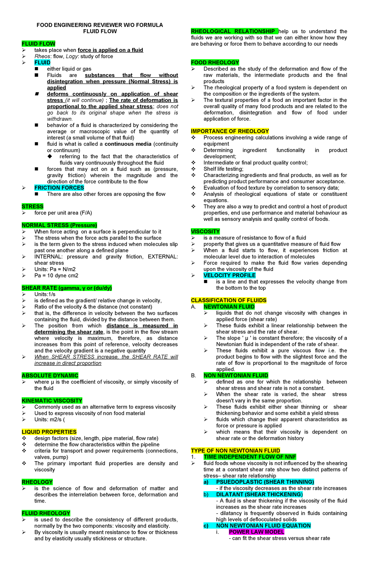 FOOD Engineering Reviewer Finals - FOOD ENGINEERING REVIEWER W/O ...