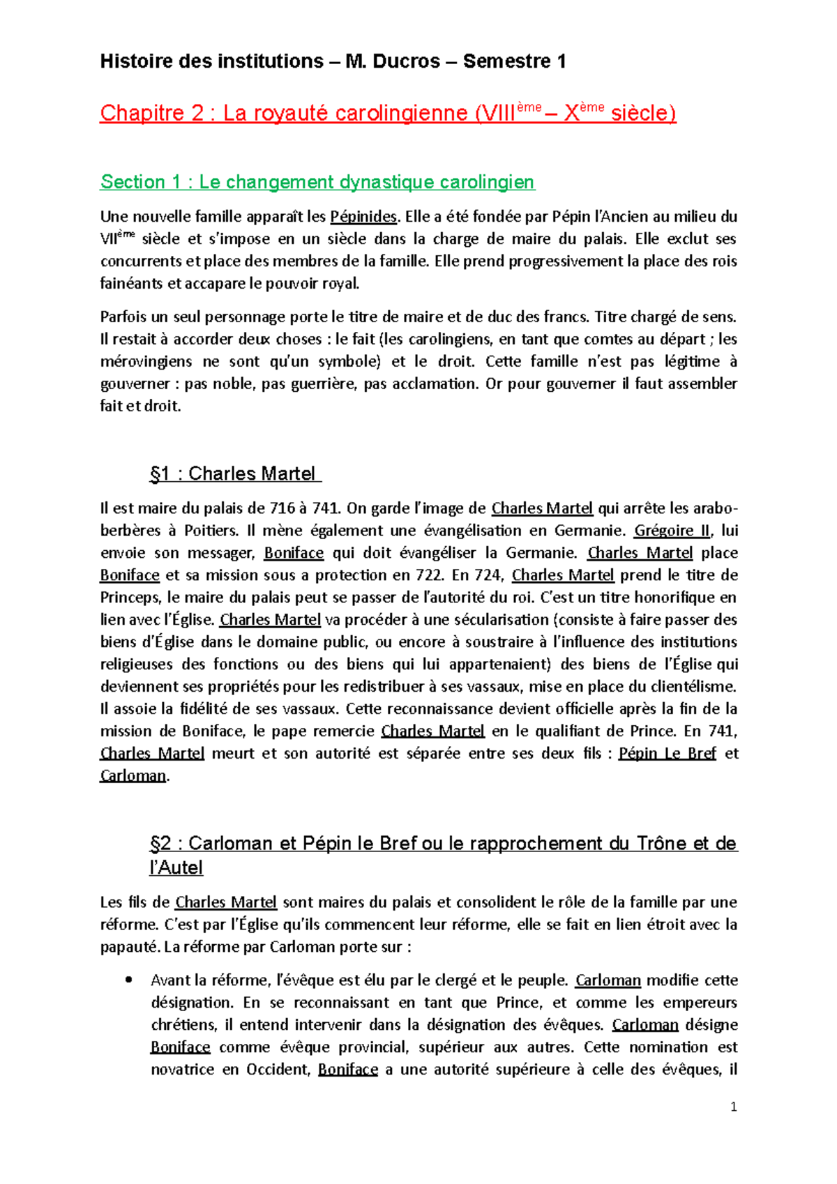 Le Baptême De Clovis Symbole Et Portée Dissertation Histoire des institutions Titre 1 Chapitre 2 - Chapitre 2 : La royauté  carolingienne (VIII ème – X - Studocu