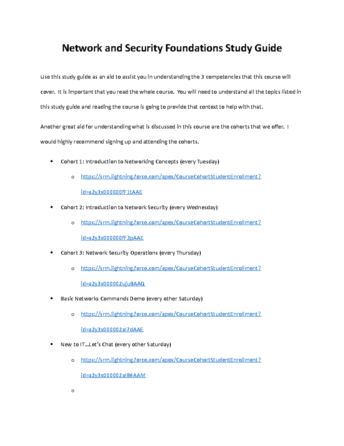 Network and Security Foundations Study Guide v1 - Network and Security ...
