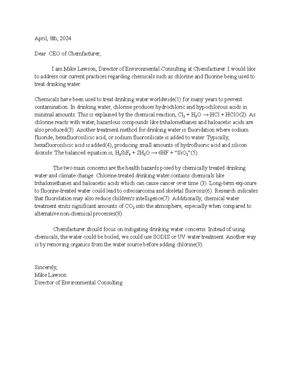 RAFT Chemistry - Anshuman Shah - April, 8th, 2024 Dear CEO of ...