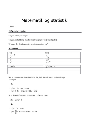 Matematik Eksamen 2023 - Vi Starter Her Med At Tage Udgangspunkt I ...