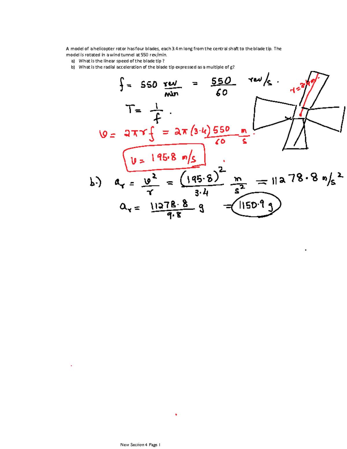 Newton's Laws and Applications and Circular motion problem A model of
